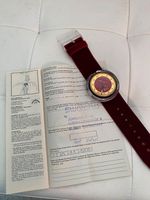 ORIGINAL Swatch Pop Armbanduhr Red Velvet1991 RARITÄT *ungetragen Hessen - Büttelborn Vorschau