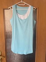 active by Tchibo Gr. M* mint Basic Sport-Top Doppel weiß blau Sachsen - Thiendorf Vorschau