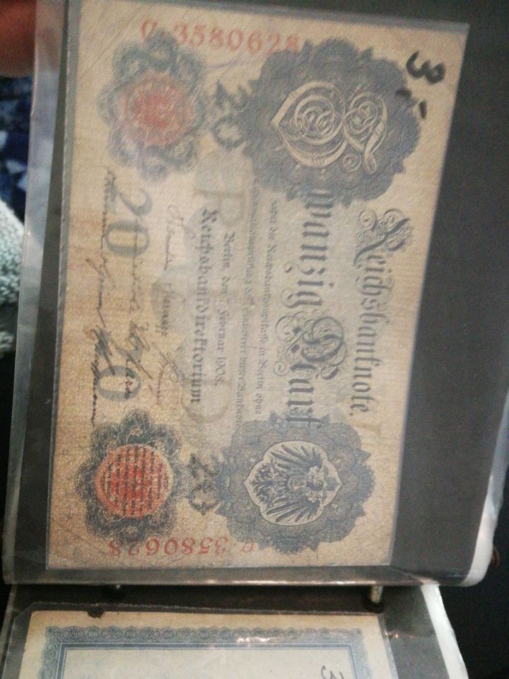 Historische Geldscheine, Banknoten, Deutschland, Reichsban in Siegen