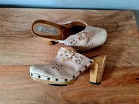 BEIGE HOLZSCHUHE SCHUHE LEDER GR 39 ITALIEN Baden-Württemberg - Hügelsheim Vorschau