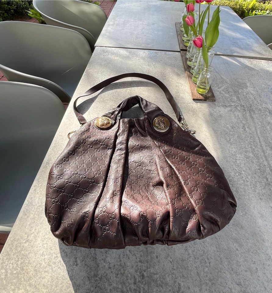 Topp Original Gucci Hysteria Handtasche Leder braun Schulterrieme in Bielefeld