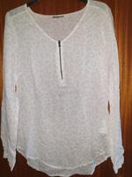 Bluse Longsleeve Leoparden Print weiß Bayern - Estenfeld Vorschau