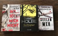 Bücherpaket: 3 Thriller u.a. „Seelenweh“ von Saskia Berwein Nordrhein-Westfalen - Nieheim Vorschau