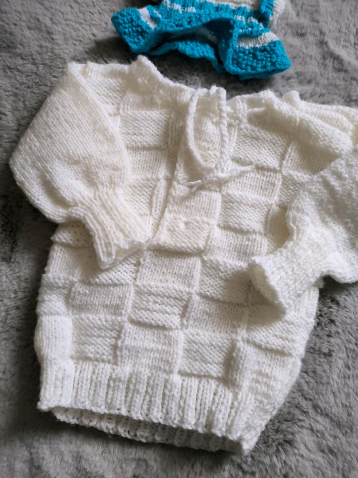 Baby Set Pullover und Mütze Handmade (Maße siehe Bilder!) in Bad Sulza