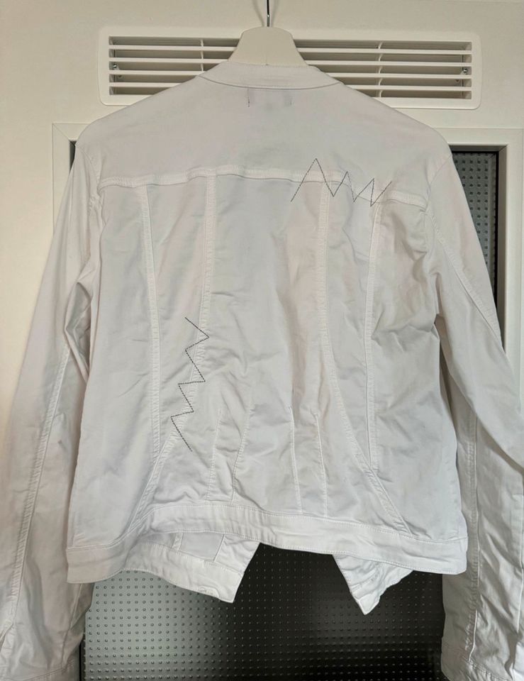 Monari weiß Damen Jacke M 38 ❣️ Stretch silberne Details in Hagen