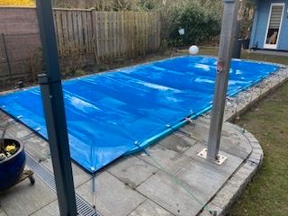 Poolabdeckung Winter/Sommer 7x3, sehr stabile PVC Plane in Schönwalde-Glien