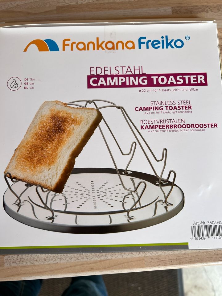 Campingtoaster faltbar aus Edelstahl in Porta Westfalica