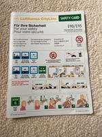 Safety Card Lufthansa City Line Embraer E90 E95 Nordrhein-Westfalen - Steinfurt Vorschau