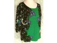 Pullover Strick-Pulli grün schwarz weiß Blumen-Muster Gr 44 46 XL Berlin - Wilmersdorf Vorschau