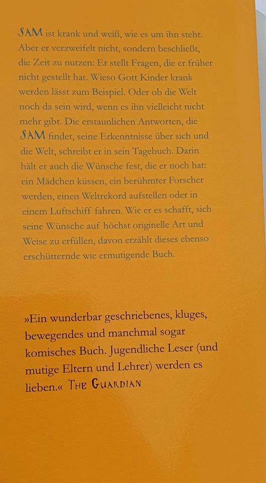 Sally Nicholls Wie man unsterblich wird, Roman, Buch in Pöttmes