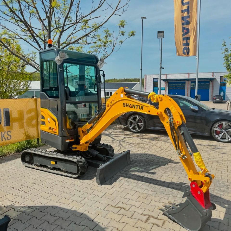 Shantui SE18SR 1,8t inkl. MS01 Schnellwechsler Kubota D902 Motor Bagger 1800kg Nullheck Shantui Bagger Minibagger Microbagger Kettenbagger in Siegen