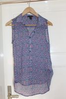 H&M Bluse Top Shirt 34 XS blau Muster transparent durchsichtig Baden-Württemberg - Heidelberg Vorschau