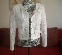 Blazer Wendejacke Gr. 34/36 in weiß Spitze oder bunt Rosen Nordrhein-Westfalen - Enger Vorschau