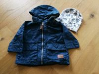 Übergangsjacke Mütze Elefant Zebra Giraffe blau H&M 68 74/80 Bayern - Burgoberbach Vorschau