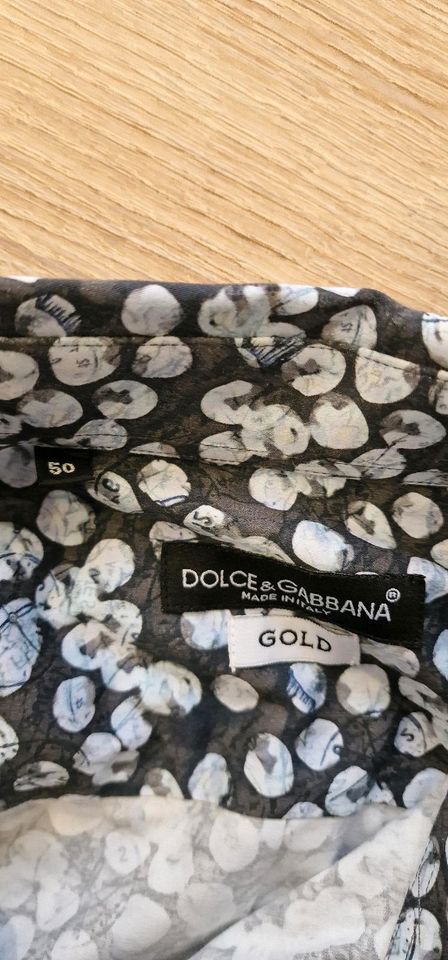 Dolce & Gabbana Gold Herren Hemd mit Muster Gr.L,50 in Seelze