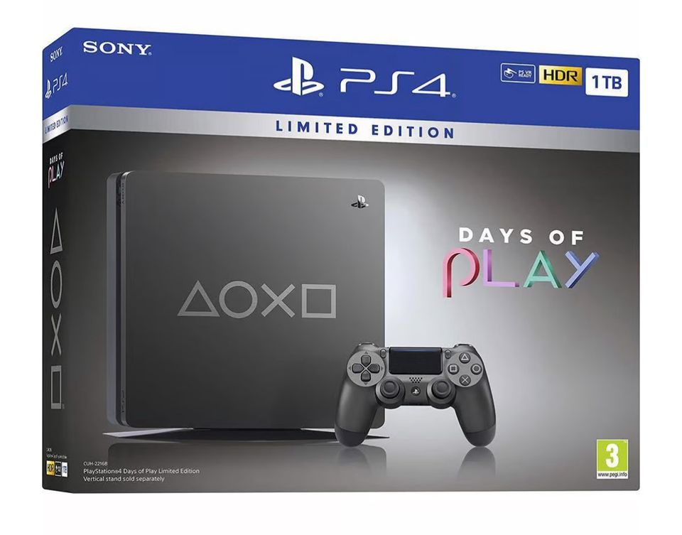 PlayStation 4 Slim 1000GB Grau - Limited Edition Days of Play in Dielheim