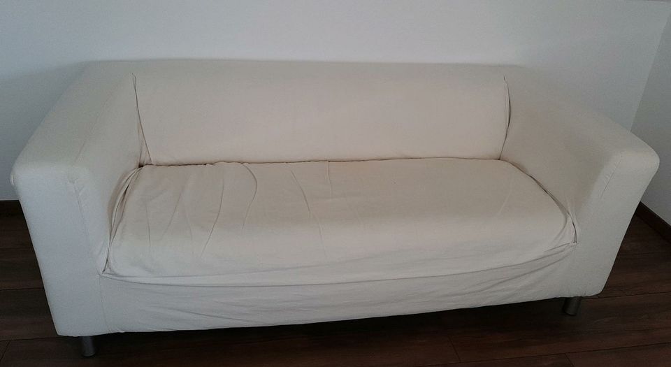 Klippan Sofa, wollweißer Bezug, toll für ein Kinderzimmer in Ostbevern