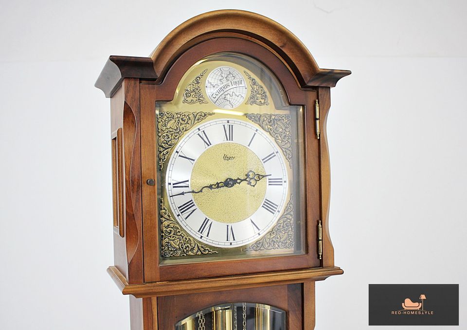 Standuhr Tempus Fugit Schlagwerk Pendel Antik Barock Uhr Vintage in Lage