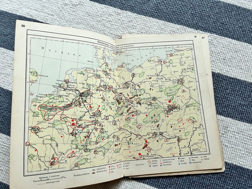 Weltatlas Weltspiegel Taschenatlas DDR 1955 VEB Dresden in Jena