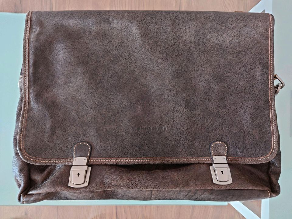 Pierre Cardin Ledertasche, Messenger Bag, braun in Wolfsburg