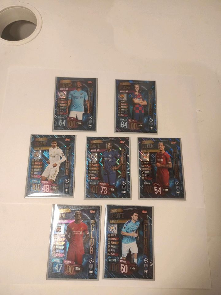 Ich verkaufe 7 Match Attax Champions League 19/20 Club 100 Karten in Gaukönigshofen