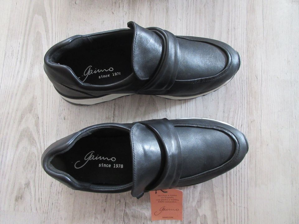 NEU Gaimo Sneaker Loafer Gr. 39 / 38,5 schwarz Slip On in Düren