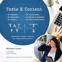 Website Texte, Social Media, Blogartikel, SEO Texte Niedersachsen - Grasberg Vorschau