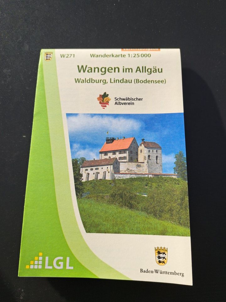 Wanderkarte 1:25.000 Wangen im Allgäu LGL Vereinsausgabe neu in Durchhausen