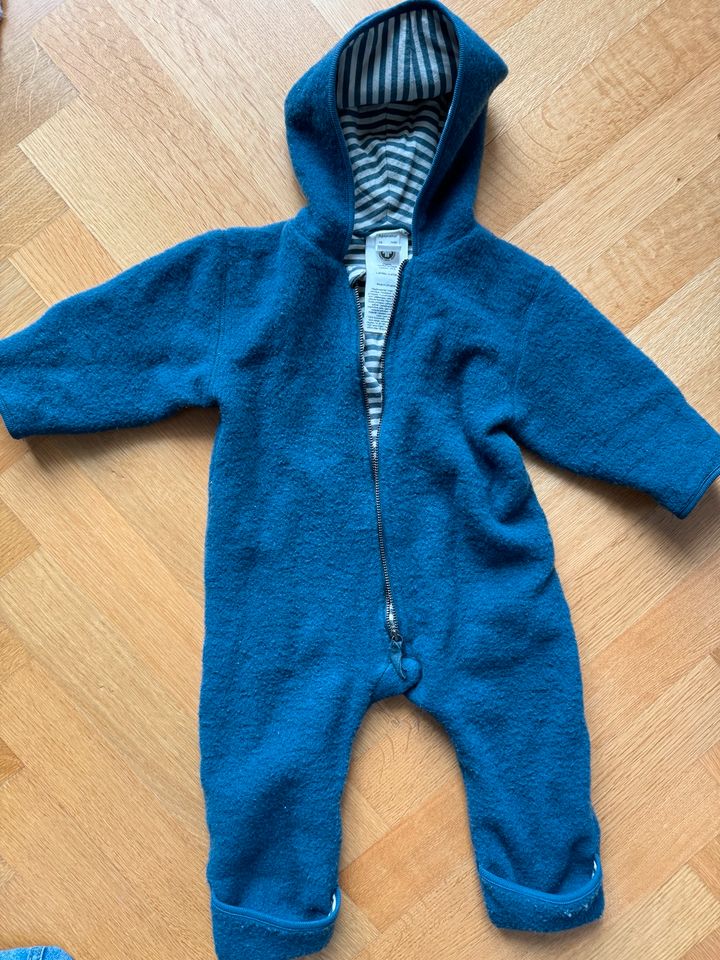 Hessnatur Wollfleece Overall 74/80 blau in Frankfurt am Main