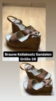 Keilabsatz Sandalen braun Größe 38 Nordrhein-Westfalen - Versmold Vorschau