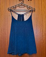 Only Glitzer Top in Blau Gr L Nordrhein-Westfalen - Bedburg Vorschau