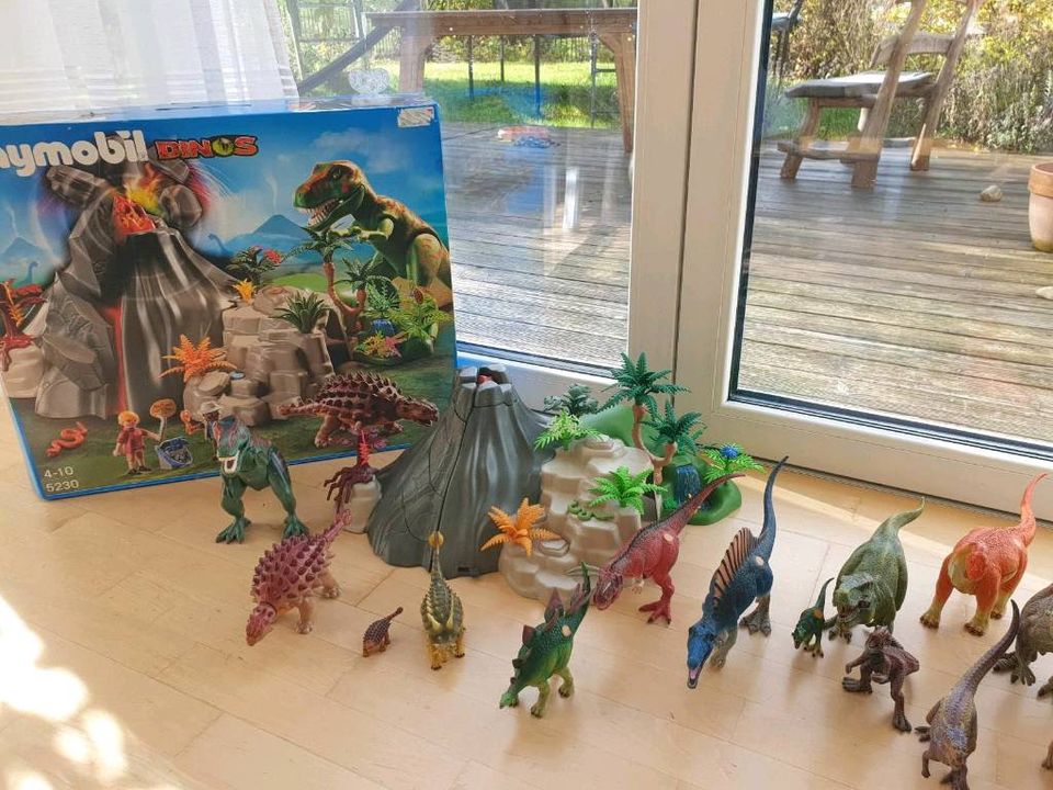 Dinosaurer Sammlung riesig: Schleich, Tiptoi, Playmobil + Vulkan in Waltenhofen