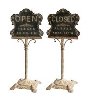 Open / Closed Schild Metall Chic Antique Vintage Shabby Nostalgie Thüringen - Gotha Vorschau