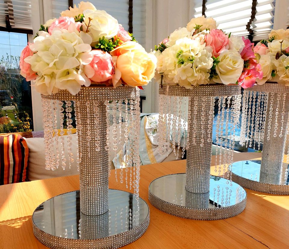 Hochzeit deko Tischdeko Blumenständer in Bubesheim