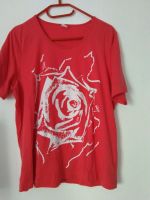 Damen Shirt rot hellrot koralle pink Frontprint Rose 44 46 XXL Berlin - Wilmersdorf Vorschau