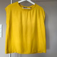 ⭐️OPUS Satin-Shirt/ Bluse/ Top Gr. S/36 gelb Hessen - Dreieich Vorschau