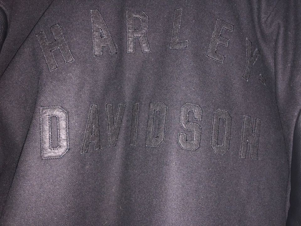 ORIGINAL HARLEY DAVIDSON COLLEGE JACKE "TRIPLE BLACK" 3XL in Heidelberg