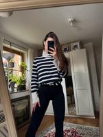 Cos Pullover lang gestreift beige dunkelblau Rollkragenpullover Baden-Württemberg - Wangen im Allgäu Vorschau