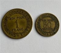 Münzen Frankreich, 1 Franc und 50 Centimes Kreis Ostholstein - Bad Schwartau Vorschau