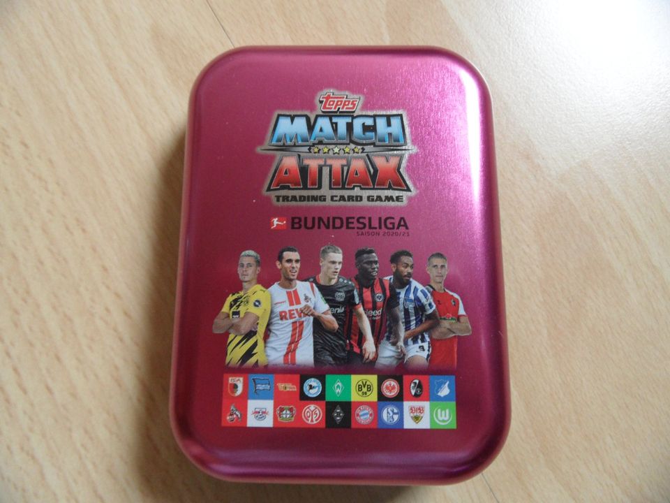 Match Attax Bundesliga tin box Blechdose für Sammelkarten leer in Heroldsberg