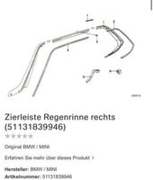 Suche Bmw e24 Chromleiste Regenrinne rechts 51131839946 Sachsen - Rübenau Vorschau