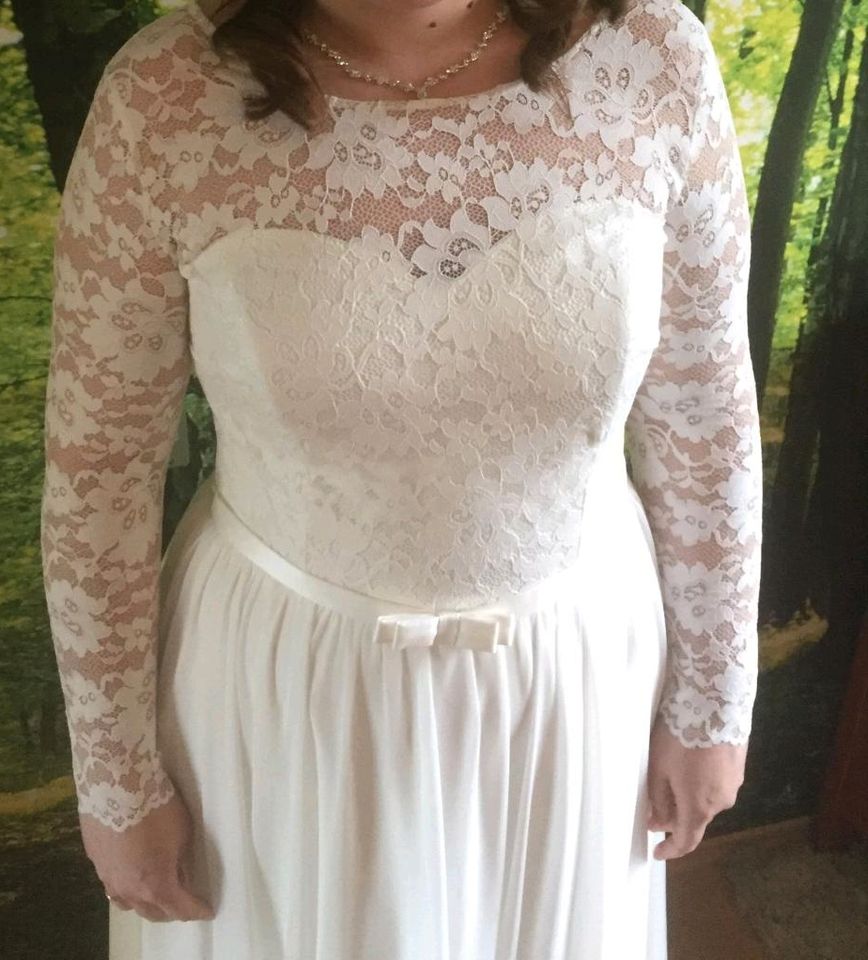 Hochzeitskleid, Größe 42/44, langes Kleid, Standesamt Kleid in Koblenz