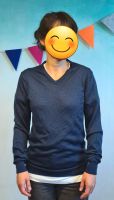 H&M Merino Wolle V-Ausschnitt Pullover M Navy Boyfriend Innenstadt - Poll Vorschau