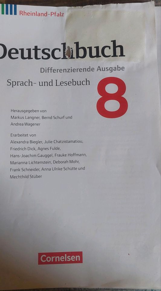 Deutschbuch 8. Klasse 978-3-06-062634-2 in Worms