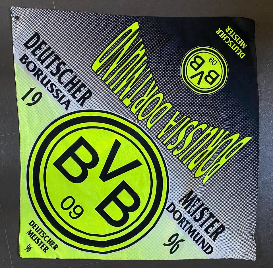 BVB Tuch Borussia Dortmund neon 67x67cm Flagge Fahne in Nordrhein-Westfalen  - Leopoldshöhe