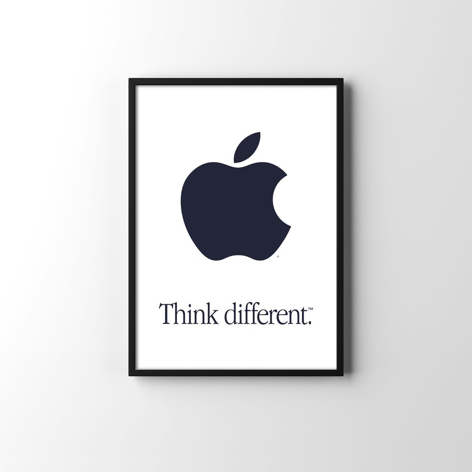 Apple Computers "Think different." Logo Poster 1980s DIN A4-A0 in Bonn