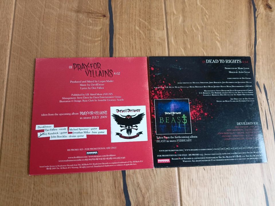 DevilDriver - Pray for Villains & Dead to rights /Metal-Promo-CDs in Köln