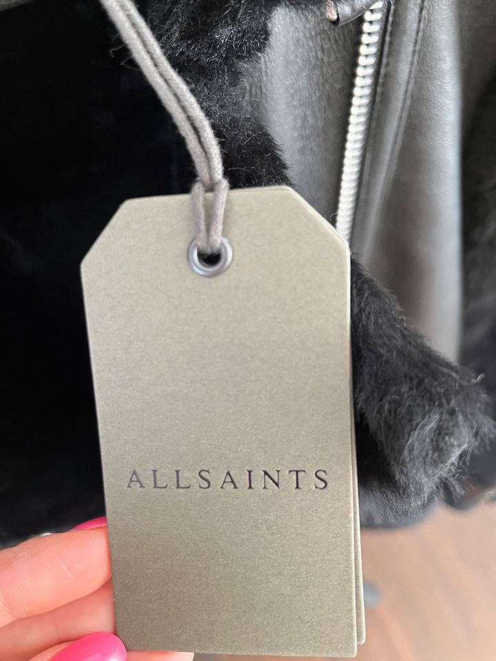 All Saints Shearling Bikerjacke in Köln