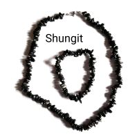 Shungit Schungit Splitterarmband Splitterkette Set Niedersachsen - Neetze Vorschau