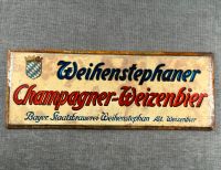 Weihenstephan Champagner-Weizenbier Semi Glas kein Emailschild Brandenburg - Peitz Vorschau